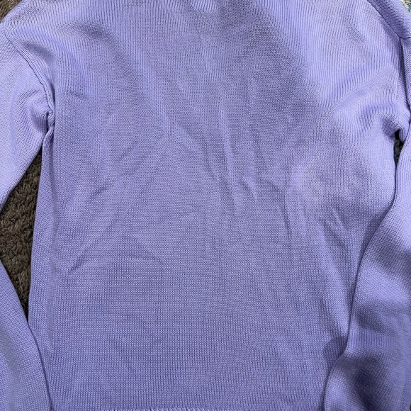 Halogen Sweater Lavender cotton‎ blend V-Neck Pullover - Picture 4 of 5